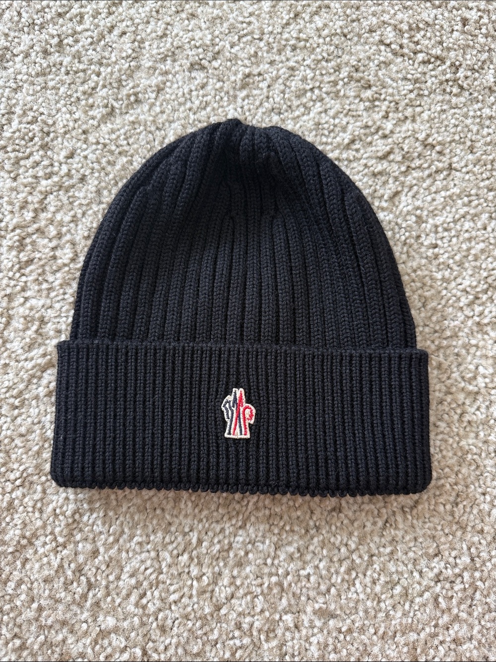 Authentic Moncler logo Beanie - Black